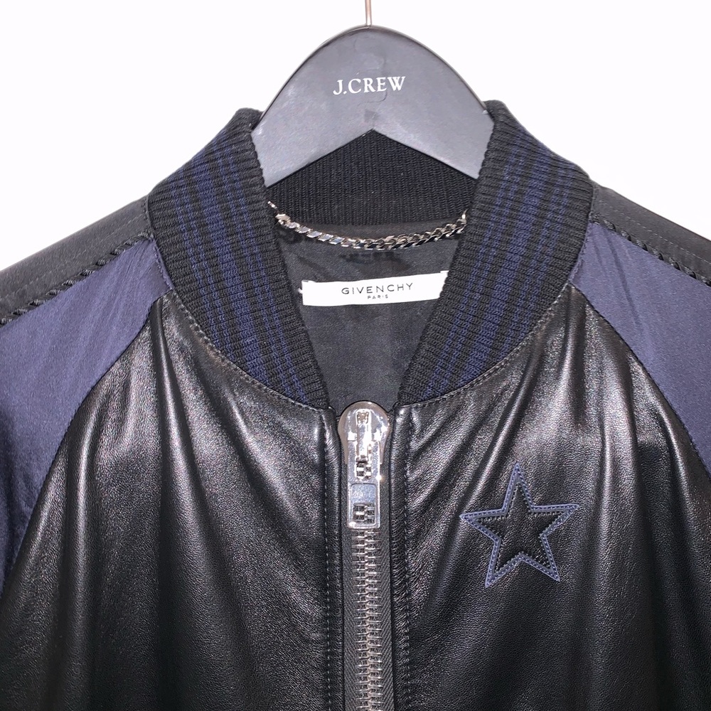 Givenchy leather and satin bomber sz 52 - Picture 3 of 5